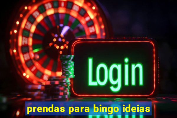 prendas para bingo ideias